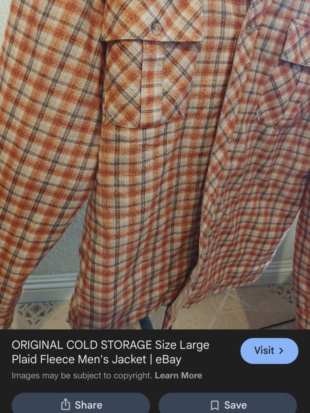 Vintage Cold Storage Plaid Jacket Shacket Sz L Quilted Lining Chore Barn Grunge - Picture 12 of 13